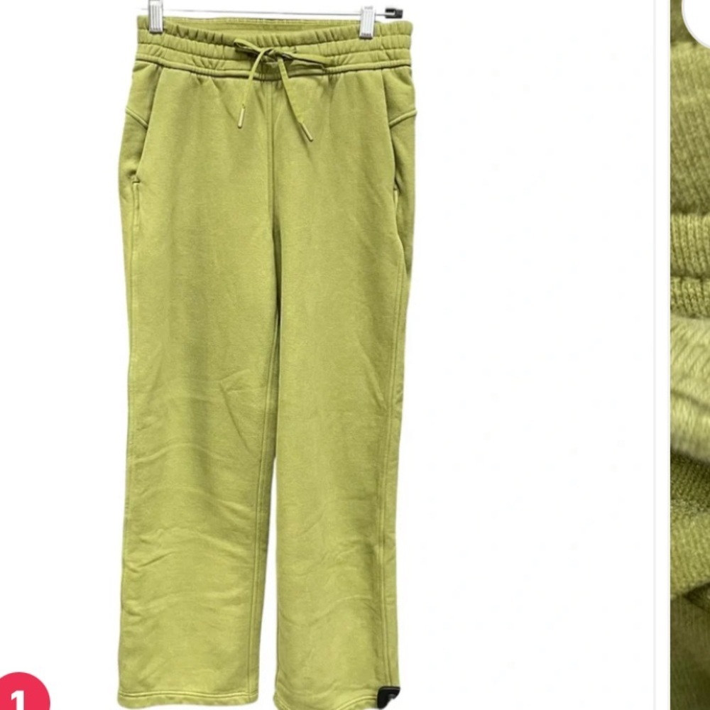Lululemon Loungeful Fleece Straight Leg sweat Pants Bronze Green active 2 $118 - Picture 3 of 5